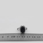 انگشتر عقیق سلیمانی نقره زنانه طرح دلارز - Image 4