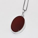 گردنبند عقیق سرخ نقره زنانه و مردانه طرح اذکار متبرکه - Image 2