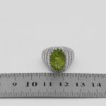 انگشتر زبرجد الماس تراش نقره مردانه طرح فرهاد - Image 5