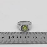 انگشتر زبرجد الماس تراش نقره مردانه دست ساز طرح آبان - Image 5