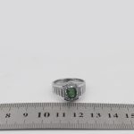 انگشتر زمرد الماس تراش نقره مردانه طرح سیامک - Image 5