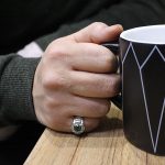 انگشتر زمرد الماس تراش نقره مردانه طرح سیامک - Image 4