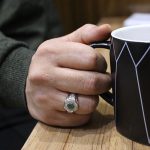 انگشتر زمرد الماس تراش نقره مردانه طرح آراز - Image 4