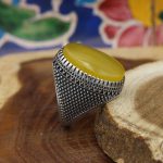 انگشتر شرف الشمس نقره مردانه طرح حامد + حکاکی - Image 3