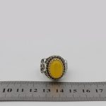 انگشتر شرف الشمس نقره مردانه طرح عماد + حکاکی - Image 4