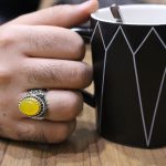 انگشتر شرف الشمس نقره مردانه طرح عماد + حکاکی - Image 5