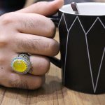 انگشتر شرف الشمس نقره مردانه طرح اهورامزدا + حکاکی - Image 4