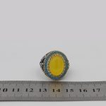 انگشتر شرف الشمس نقره مردانه طرح اهورامزدا + حکاکی - Image 5