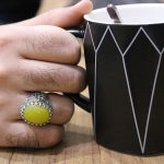 انگشتر شرف الشمس نقره مردانه طرح دخیل + حکاکی - Image 4