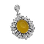 گردنبند شرف الشمس زنانه نقره طرح انسیه + حکاکی