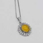 گردنبند شرف الشمس زنانه نقره طرح انسیه + حکاکی - Image 2