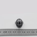 انگشتر حدید صینی نقره مردانه طرح نیزه + حکاکی‌‌‌ - Image 5