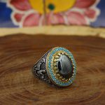 انگشتر حدید صینی نقره مردانه طرح اهورامزدا + حکاکی‌‌‌ - Image 3