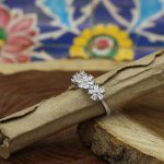 حلقه نقره دخترانه طرح ماهک - Image 2