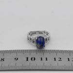 انگشتر لاجورد نقره زنانه طرح مینا - Image 4