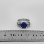 انگشتر لاجورد نقره زنانه طرح پروانه - Image 4