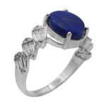 انگشتر لاجورد نقره زنانه طرح سارا