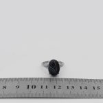 انگشتر عقیق سلیمانی نقره زنانه طرح رزمینا - Image 4