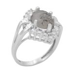 انگشتر عقیق شجر نقره زنانه طرح باران