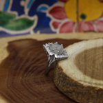 انگشتر عقیق شجر نقره زنانه طرح باران - Image 2