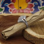 انگشتر عقیق شجر نقره زنانه طرح باران - Image 3