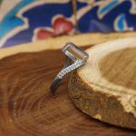 انگشتر عقیق شجر نقره زنانه طرح فائزه - Image 2