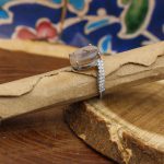 انگشتر عقیق شجر نقره زنانه طرح فائزه - Image 3