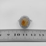 انگشتر عقیق شجر نقره زنانه طرح نگین - Image 4