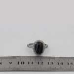 انگشتر عقیق سلیمانی نقره زنانه طرح آسمان - Image 4