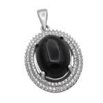 گردنبند عقیق سلیمانی نقره زنانه طرح ناهید