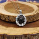 گردنبند عقیق سلیمانی نقره زنانه طرح ناهید - Image 3