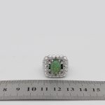 انگشتر زمرد الماس تراش نقره مردانه طرح دیاکو - Image 5