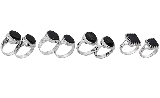 انگشتر عقیق مشکی