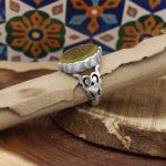 انگشتر شرف الشمس نقره مردانه طرح شمسه + حکاکی حرز امام جواد (ع) و آیت الکرسی + حکاکی شرف الشمس - Image 3