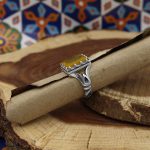 انگشتر شرف الشمس نقره مردانه طرح رهبری + حکاکی حرز امام جواد (ع) و آیت الکرسی + حکاکی شرف الشمس - Image 3