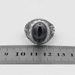 انگشتر حدید صینی نقره مردانه دست ساز طرح فاخر مختار + حکاکی - Image 5