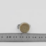 انگشتر حرز امام جواد (ع) نقره مردانه و زنانه طرح دایره ای وان یکاد + تربت امام حسین (ع) - Image 4