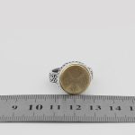 انگشتر حرز امام جواد (ع) نقره مردانه و زنانه طرح دایره ای چهارقل + تربت امام حسین (ع) - Image 4