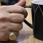 انگشتر حرز امام جواد (ع) نقره مردانه و زنانه طرح دایره ای چهارقل + تربت امام حسین (ع) - Image 5