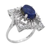 انگشتر لاجورد نقره زنانه طرح هستی