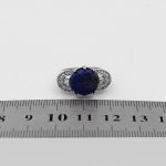 انگشتر لاجورد نقره زنانه طرح هما - Image 4