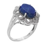 انگشتر لاجورد نقره زنانه طرح آرام