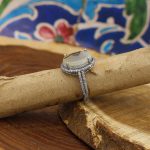 انگشتر عقیق شجر نقره زنانه طرح رومینا - Image 3