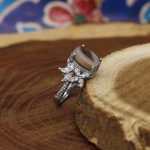 انگشتر عقیق شجر نقره زنانه طرح دلوین - Image 2