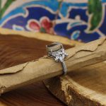 انگشتر عقیق شجر نقره زنانه طرح دلوین - Image 3