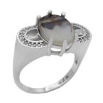 انگشتر عقیق شجر نقره زنانه طرح سما