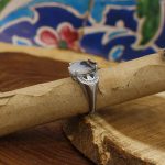 انگشتر عقیق شجر نقره زنانه طرح سما - Image 2