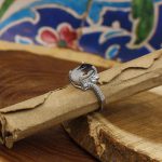 انگشتر عقیق شجر نقره زنانه طرح نسرین - Image 3