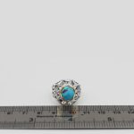 انگشتر فیروزه نیشابوری نقره مردانه دست ساز طرح آرین - Image 2