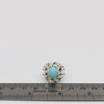 انگشتر فیروزه نیشابوری نقره مردانه دست ساز طرح شهرام - Image 2